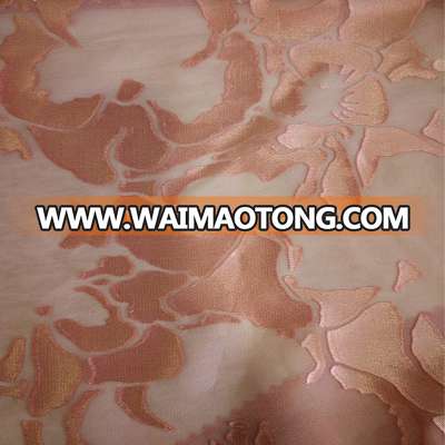 Silk rayon opal burnout fabric