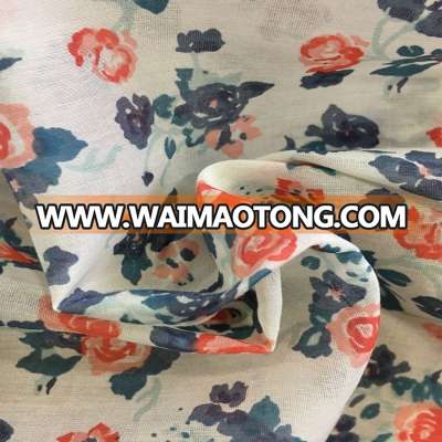 Floral printed silk cotton fabric for dressing ,shirts