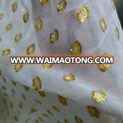 Silk lurex fabric with metallic fabric,patterned silk fabric.